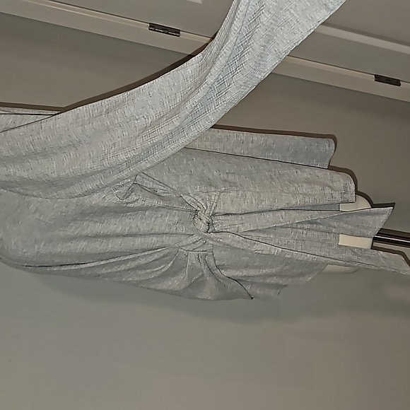 Lane Bryant Ribbed Heather Gray Faux Wrap Knit Top Size 18/20 New Without Tags - Picture 13 of 15